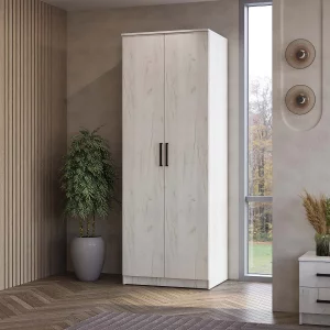 "Фиеста" шкаф 2-х створчатый (802х2216х610) дуб крафт белый Краснодар